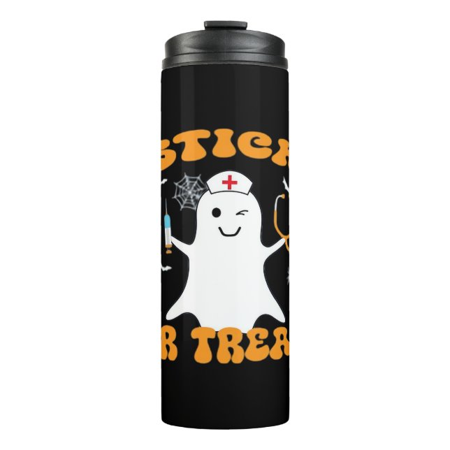 Stick or Treat Nurse Funny Halloween Costume Essen Thermal Tumbler (Front)