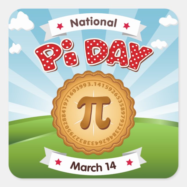 Stick Pi Day Everywhere Stickers (Front)