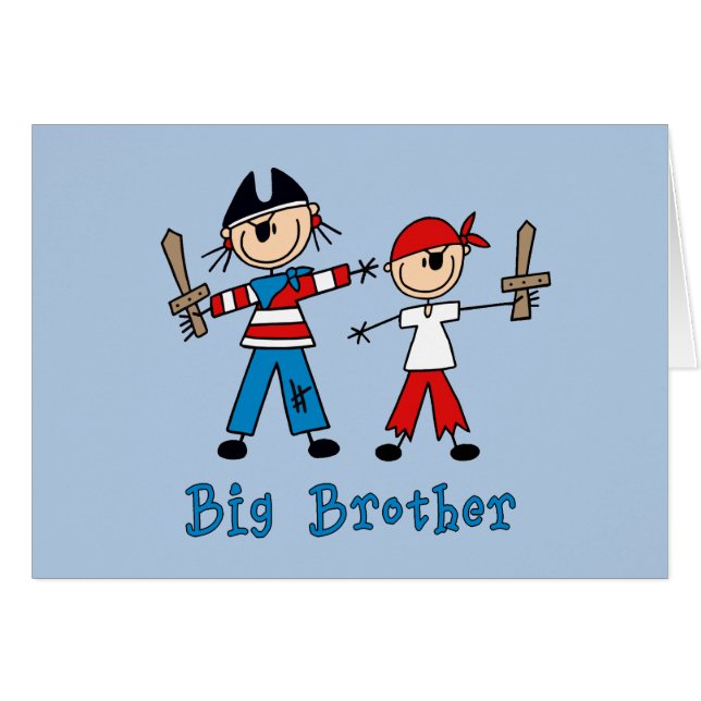 Stick Pirates Big Brother Blank Card (Front Horizontal)