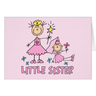 Stick Princess Duo Little Sister Blank Card
