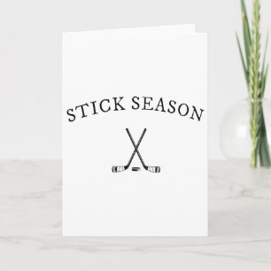 Stick Season Crossed Hockey Sticks Puck Minimal Card