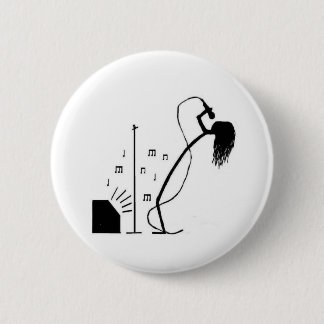 Stick Singer 2 Inch Round Button