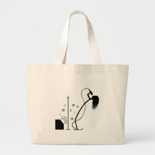 Stick Singer Large Tote Bag