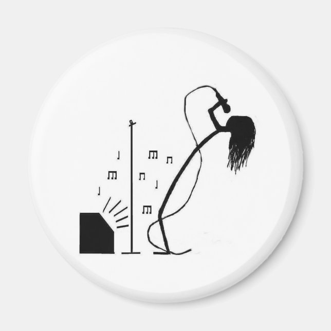 Stick Singer Magnet (Front)