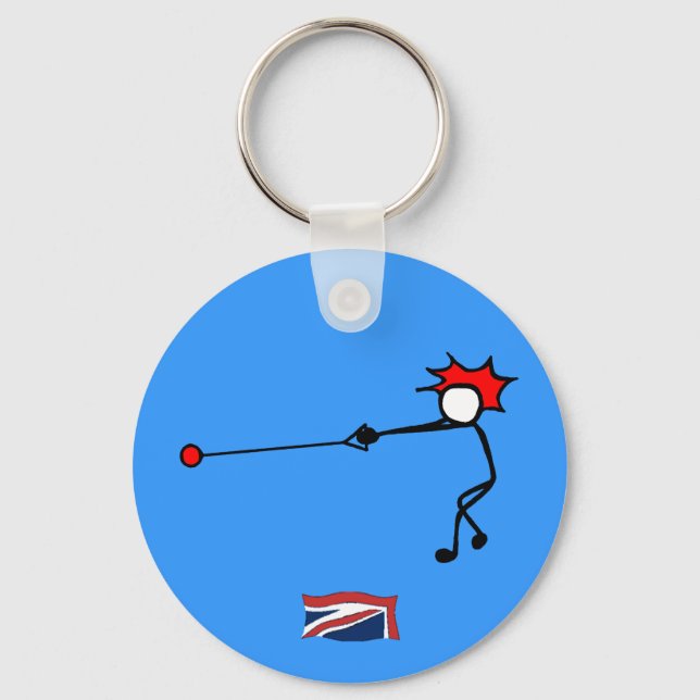 Stick-With-Sport Hammer Thrower UK Keychain (Front)