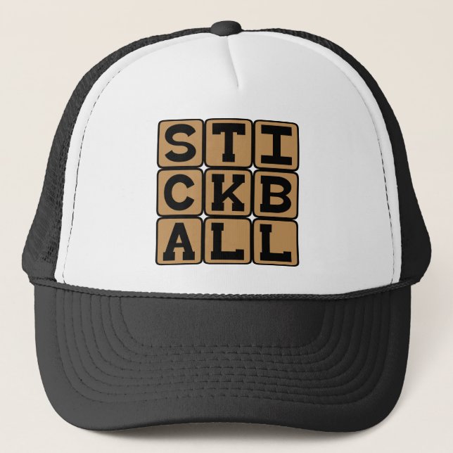 Stickball, Street Baseball Trucker Hat (Front)