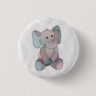 Stickbild Elefant 1 Inch Round Button
