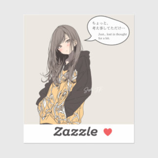 STICKER ちょっと考え事してただけステッカー｜寿司娘シール