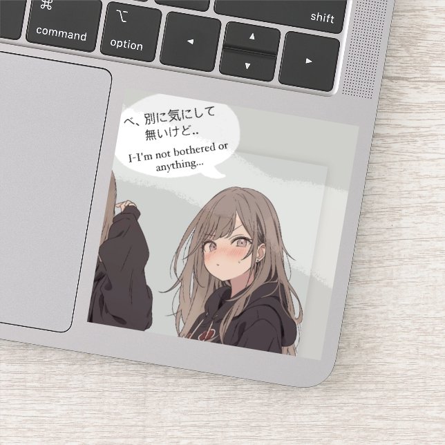 STICKER べ、別に気にしてないけどステッカー｜寿司娘シール (Détail)