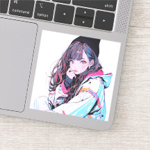 ニット帽JKシール｜寿司娘 Seal GenerativeAI