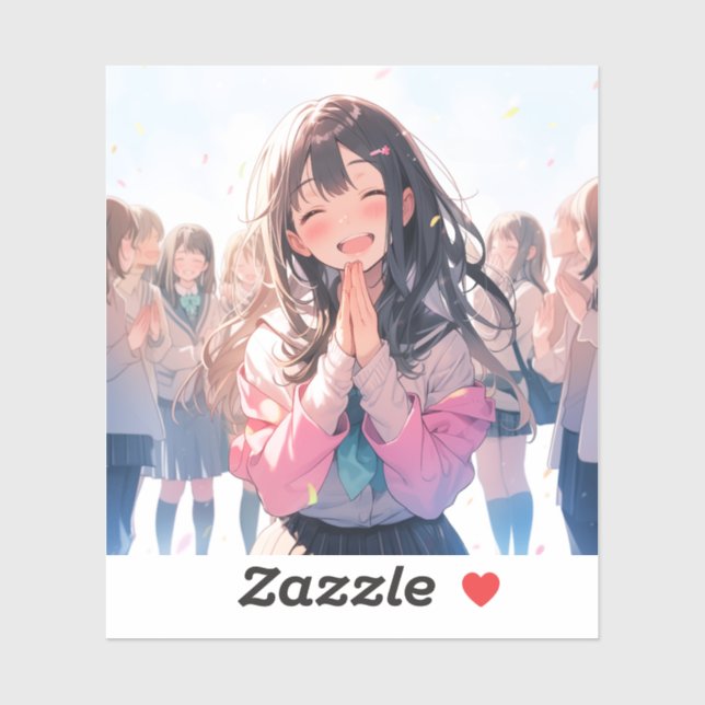 Sticker 【感謝シール】ありがとうJK｜寿司娘 GenerativeAI (Feuille)