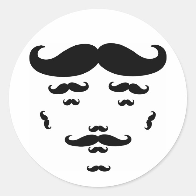 Sticker 100% Moustache (Devant)