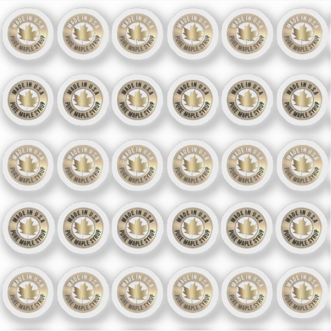 Sticker 100% Sirop d'érable Mini-bâton en érable sucre rou (Devant)