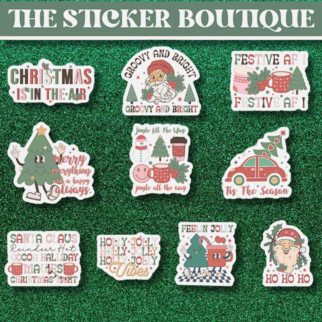 Sticker 10 En Une Mignonne Collection Festive Super de Noë (Créateur téléchargé)