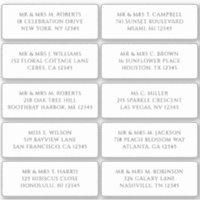 10 Nom de l'invité individuel Adresse Mariage de l