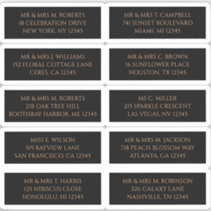 Sticker 10 Nom individuel de l'invité Adresse Mystical Bla