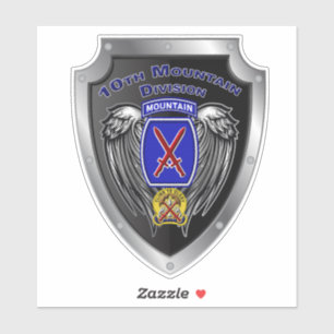 Sticker 10e Division de montagne "Montez vers la gloire"