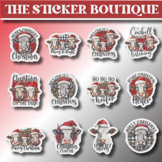 Sticker 12 En Un Jour De Fête De Vache À Thème Agricole No