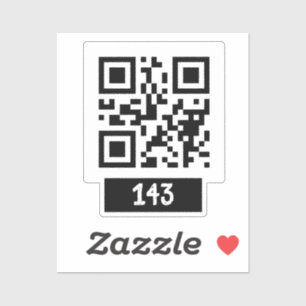 Sticker 143 message secret de code QR, décodez-le et dites