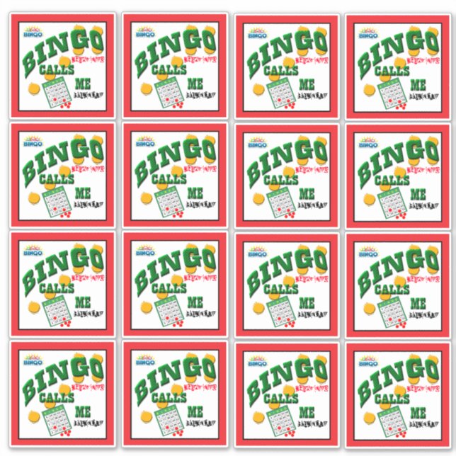 Sticker 14 x 14 Bingo (Devant)