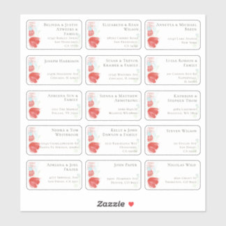 Sticker 15 Mariage individuel Nom du client Adresse Sticke