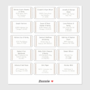 Sticker 15 Mariage individuel Nom du client Adresse Sticke