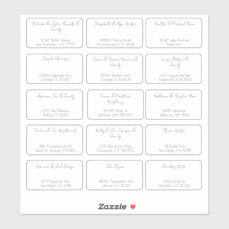 Sticker 15 Nom du client Mariage individuel simple Adresse