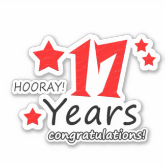 Sticker 17e anniversaire du Mariage - 17 ans Anniversaire