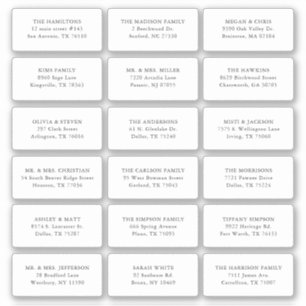 Sticker 18 Mariage Invité Nom du bénéficiaire Adresse Expé