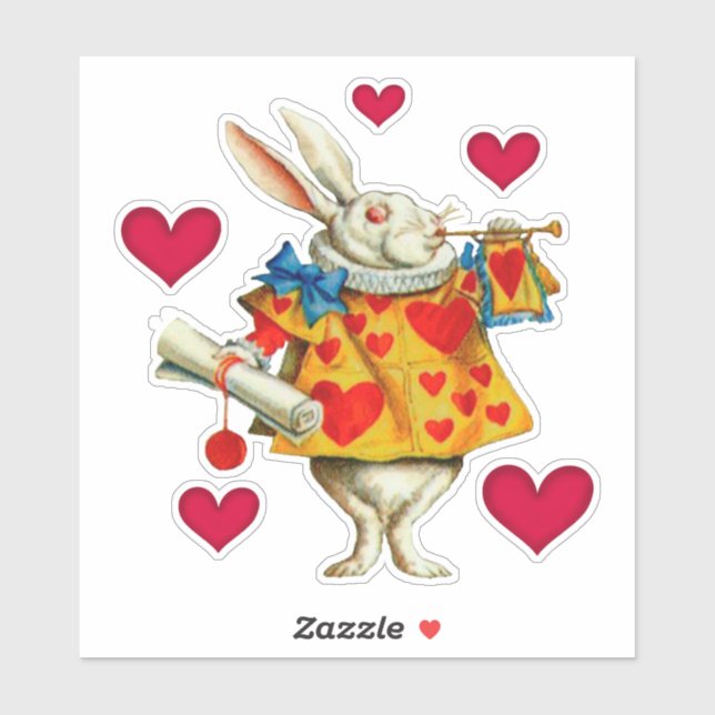 Sticker 1 lapin blanc (Feuille)