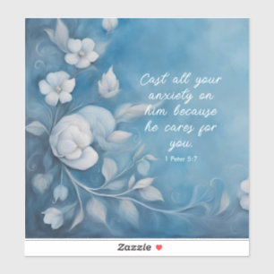 Sticker 1 Pierre 5:7 Image de verset biblique