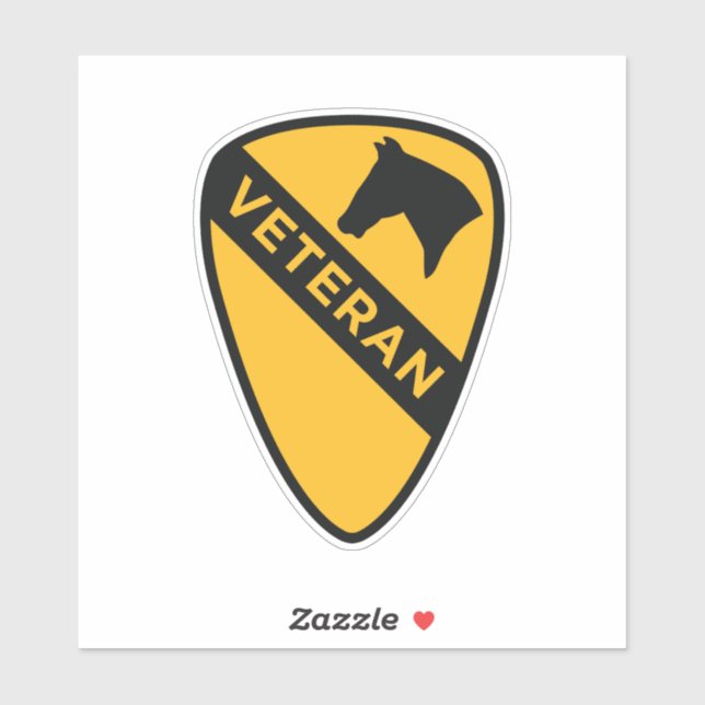 Sticker 1re Division de cavalerie - Vétéran (États-Unis) (Feuille)