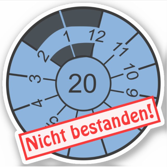 Sticker 2020 a définitivement échoué l'inspection annuelle (Devant)