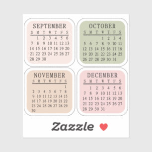Sticker 2025 Calendrier mensuel Bullet Journal Bujo Planne
