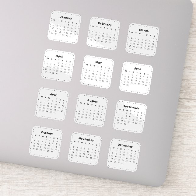 Sticker 2026 Rainbow Calendar (Détail)