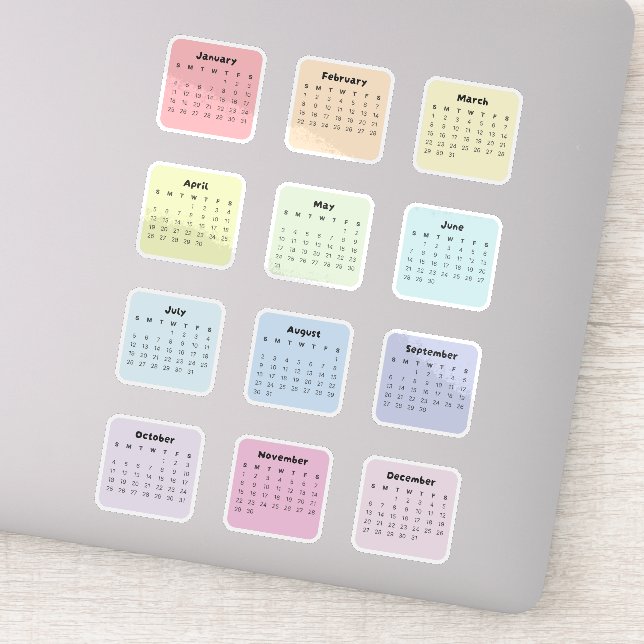 Sticker 2026 Rainbow Calendar (Détail)