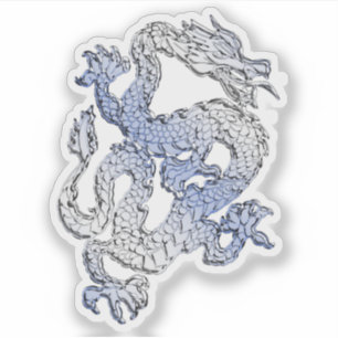 Sticker 20 impressions Dragon Style Chrome