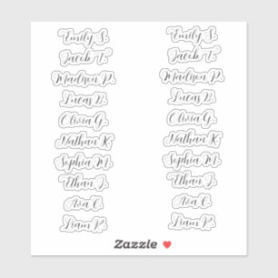 Sticker 20 Invités Moderne Élégante Calligraphie