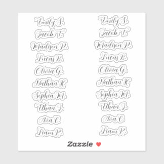 Sticker 20 Invités Moderne Élégante Calligraphie