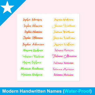 Sticker 20pcs Elegant Script Names for Girls, Stylish Name