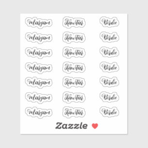 Sticker (21 Balises) Créez Votre Propre Script Nom Personn