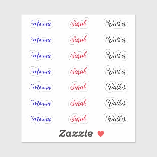 Sticker (21 balises personnalisées) Créez votre propre nom (Feuille)