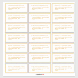 Sticker 21 Modèle d'adresse invité Chaque Gold de 1,75 x 4