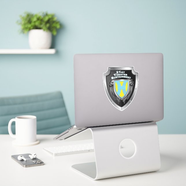 Sticker 21st Théâtre Sustainment Command (Ordinateur portable sur le bureau)
