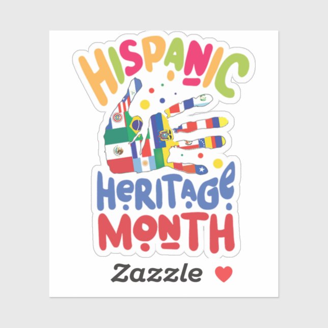 Sticker 23.Patrimoine national hispanique Mois tous les pa (Feuille)