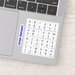 Sticker 24 Lettres grecques   Alphabet grec