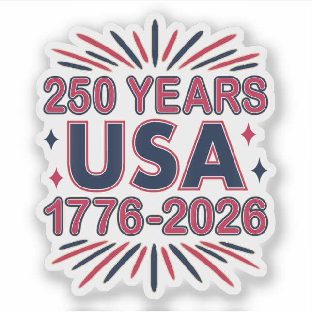 Sticker 250 ans USA | Semiquinentenaire 1776-2026 (Devant)