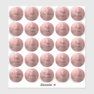 Sticker 25 Black et Rose Gold Circle épice