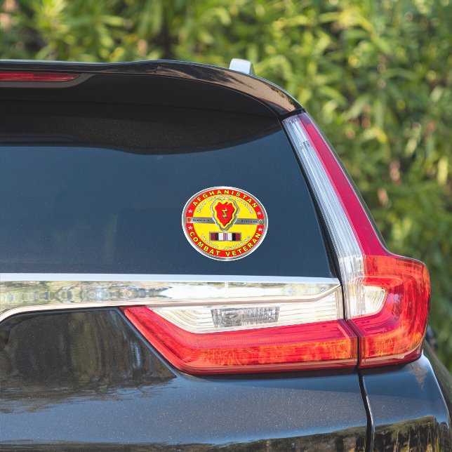 Sticker 25e division d'infanterie Afghanistan Vétéran (Côté voiture)