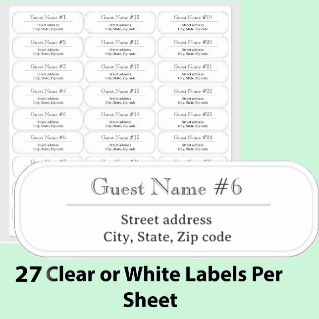 Sticker 27 Adresse de l'invité de mariage personnalisée cl (Créateur téléchargé)